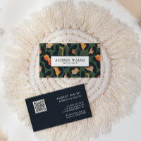 QR CODE  Animal Skin Leopard spot earth colours  