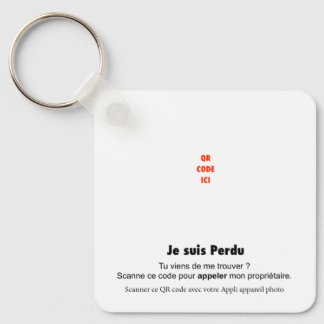 QR Code Anti-Loss Tag For Keys, Pets & Kids Key Ring