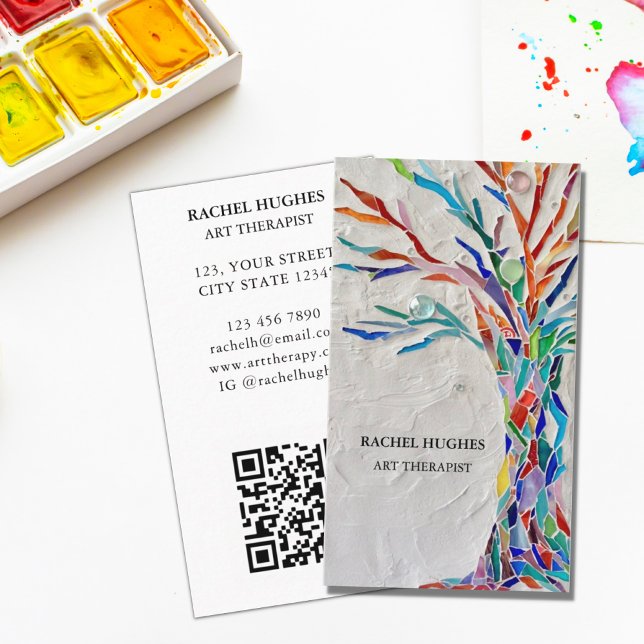 QR Code Art Therapist Business Card (Creator Uploaded)