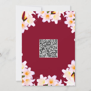 QR Code Baby Shower Invitation with Lilly Flowers