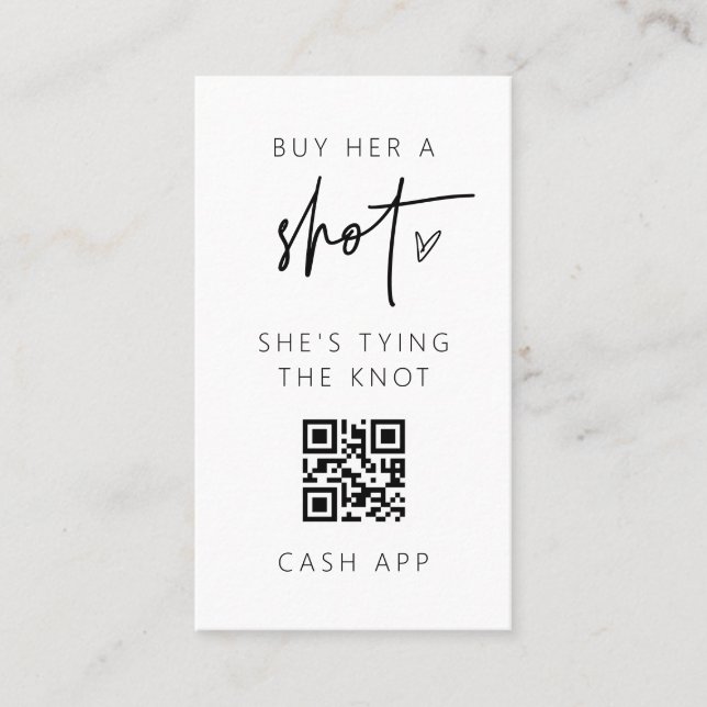 QR Code Bachelorette Party Drink Scan Card Game (Front)