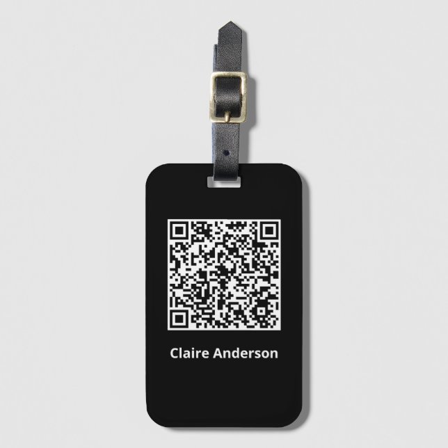 QR Code Badge Luggage Tag (Front Vertical)