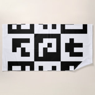 qr code beach towel
