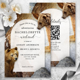 QR Code Bear Mountain Bachelorette Weekend Invitation