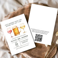 QR Code Beer Wine Brewery Couples Shower