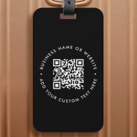 QR Code | Black Business Website Stylish Modern