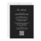 QR code Black Modern Elegant Photo Script Wedding