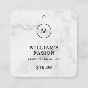 QR Code Blue Clothing Label Price Hang Tag
