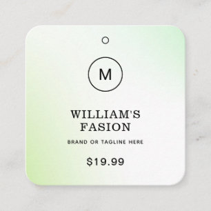 QR Code Blue Clothing Label Price Hang Tag