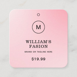 QR Code Blue Clothing Label Price Hang Tag