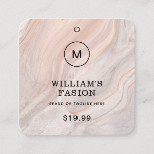 QR Code Blue Clothing Label Price Hang Tag