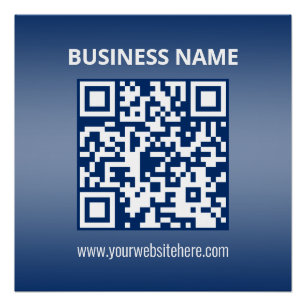 QR Code   Blue (or any color) Gradient Poster