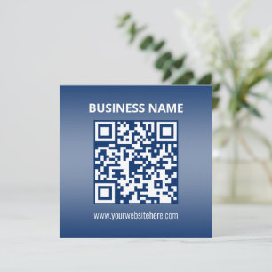 QR Code   Blue (or any colour) Gradient Card