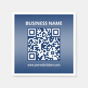 QR Code   Blue (or any colour) Gradient Napkin