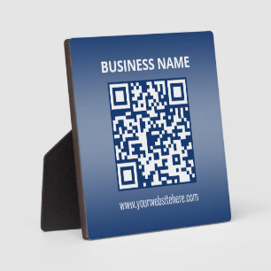 QR Code Blue (or any colour) Gradient Plaque