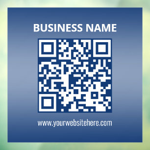 QR Code Blue (or any colour) Gradient Window Cling