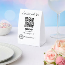 Qr Code Branding Connect with Us business signs