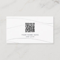 Qr Code Budget Modern Abstract Waves