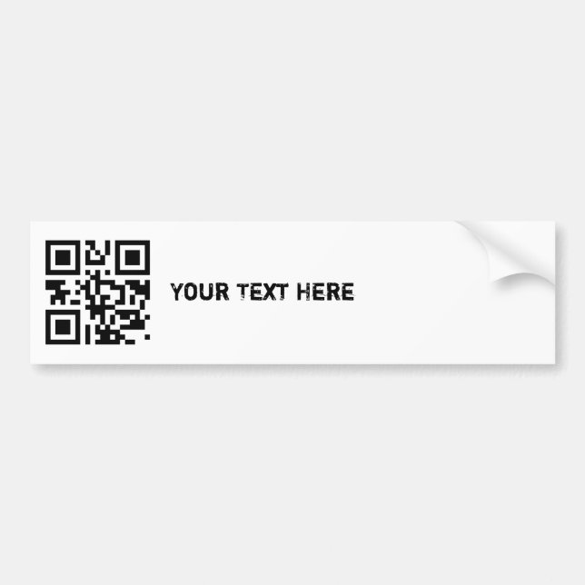 QR Code Bumper Sticker Template (Front)
