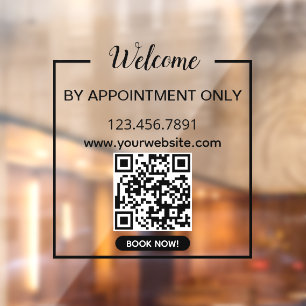 Qr Code Business Black Logo Social Media  Window C Cling