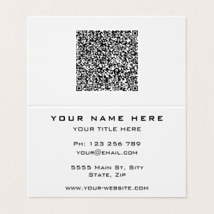 QR code Business Card Custom Colors and Font