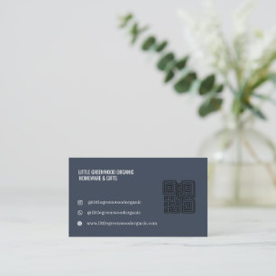QR Code Business Card   Modern Feminine Pink