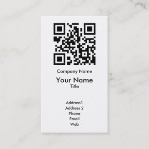 QR Code Business Card Template - Vertical