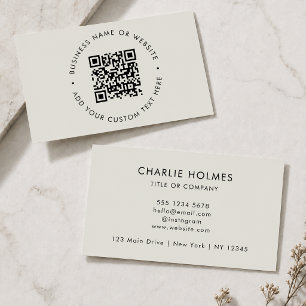QR Code Business Cards   Custom Scannable Card