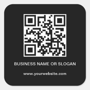 QR Code Business Company Corporate Professional Square Sticker