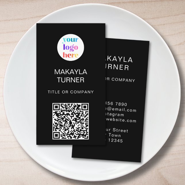 QR Code Business Company Logo  Business Card (Creator Uploaded)