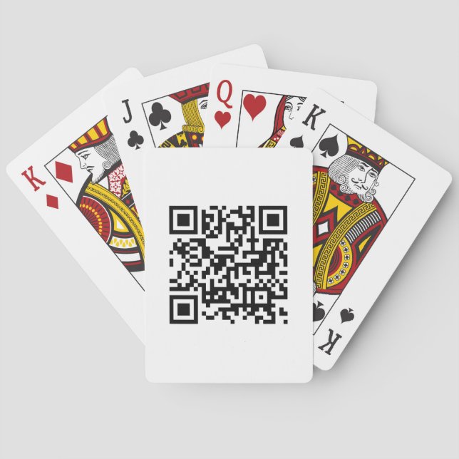 QR Code Business Corporate Minimalist White Playing Cards (Back)