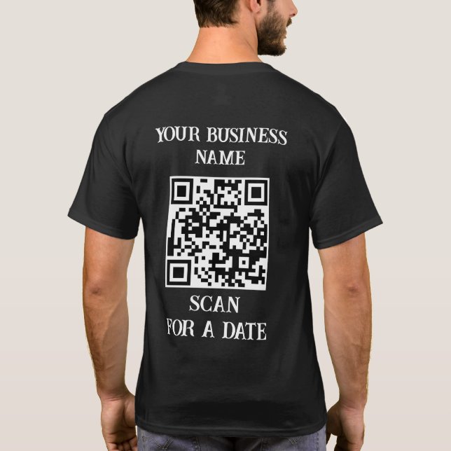 QR Code Business Customised T-Shirt (Back)