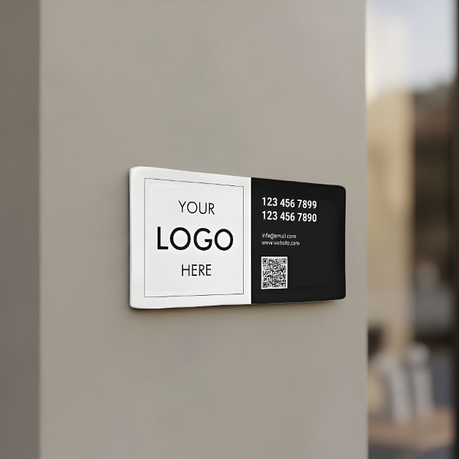 QR Code Business Logo Black And White Banner (Creator Uploaded)