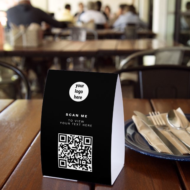 QR Code Business Logo Black Minimalist Business  (Insitu(Restaurant))