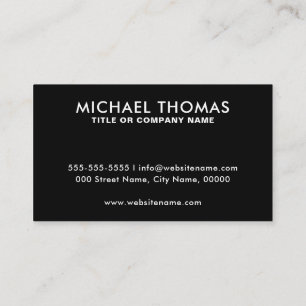 QR Code Business Logo Black Modern Professional Business Card
