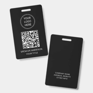 QR Code Business Logo Business Event ID Badge