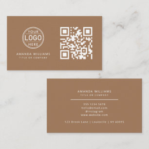 QR Code Business Logo Coffee Modern Professional Business Card