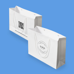 QR code Business logo Company website Custom Large Gift Bag