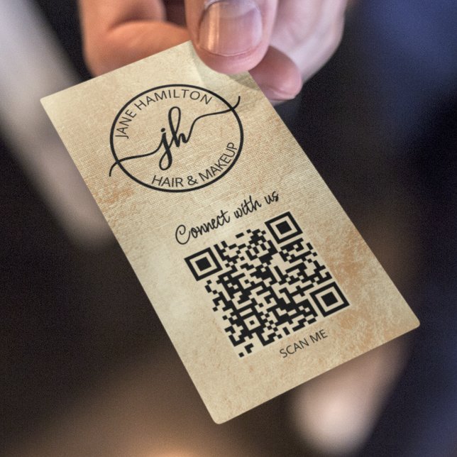 QR Code Business Logo Gold Business Card (Creator Uploaded)