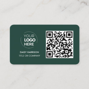 QR Code Business Logo   Green Modern Professional Business Card