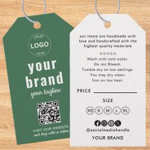 Qr Code Business Logo Hang Tag Price Swing Tag