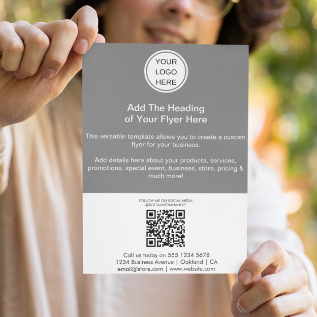 QR Code & Business Logo l Advertising Marketing  Flyer (Creator Uploaded)