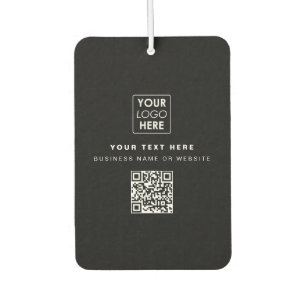 QR Code Business Logo Modern Business Black Car Air Freshener