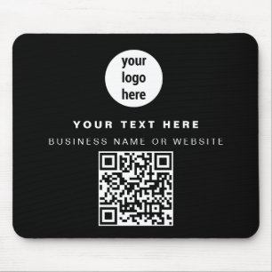 QR Code Business Logo Modern Minimalist Corporate Mouse Mat