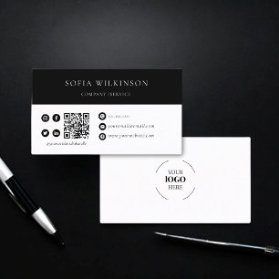 QR Code Business Logo Modern Professional  Business Card