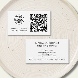 QR Code Business Logo Modern Professional Business Card