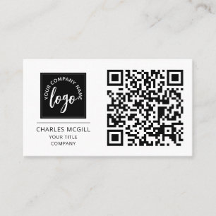 QR Code Business Logo   Modern Professional  Business Card