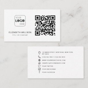 QR Code Business Logo Modern Professional Business Card
