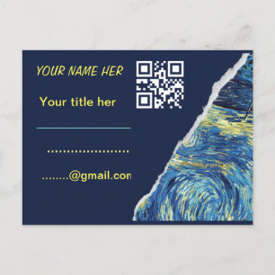 QR Code Business Logo  Modern Professional  Postcard