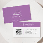 QR Code Business Logo Modern Professional Purple